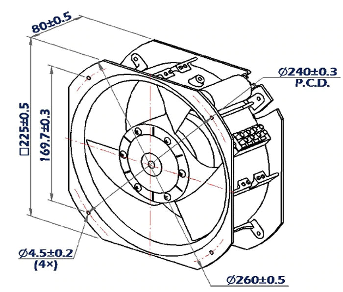 sA22580M Series AC Axial Fans